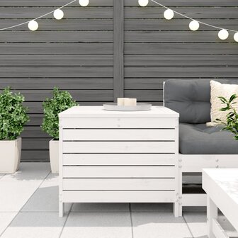 Tuinvoetenbank 62x63,5x53,5 cm massief grenenhout wit 3