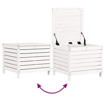 Tuinvoetenbank 62x63,5x53,5 cm massief grenenhout wit 7