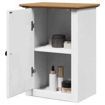 Badkamerwandkast BODO 44x30x60 cm wit en bruin 1