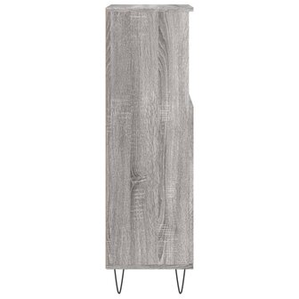 Badkamerkast 30x30x100 cm bewerkt hout grijs sonoma eikenkleur 7