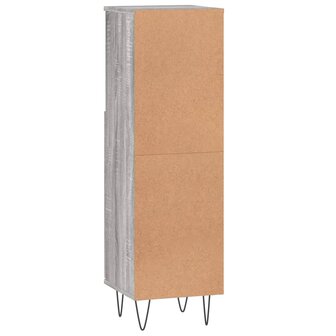 Badkamerkast 30x30x100 cm bewerkt hout grijs sonoma eikenkleur 8