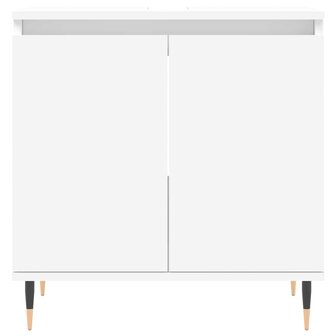 Badkamerkast 58x33x60 cm bewerkt hout wit 4