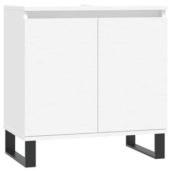 Badkamerkast 58x33x60 cm bewerkt hout wit 2