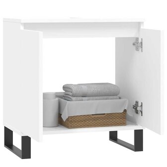 Badkamerkast 58x33x60 cm bewerkt hout wit 3
