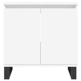 Badkamerkast 58x33x60 cm bewerkt hout wit 4
