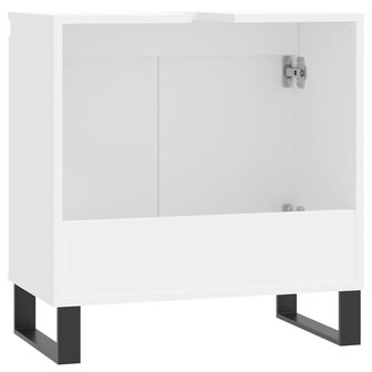 Badkamerkast 58x33x60 cm bewerkt hout wit 7