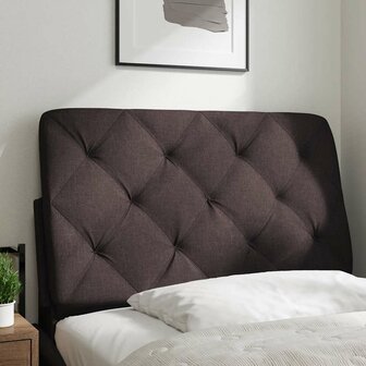 Hoofdbordkussen 80 cm stof donkerbruin 2