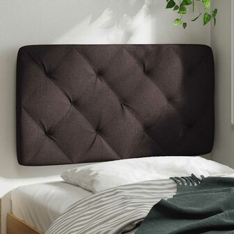 Hoofdbordkussen 80 cm stof donkerbruin 3