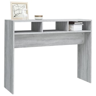 Wandtafel 105x30x80 cm bewerkt hout grijs sonoma eikenkleurig 4