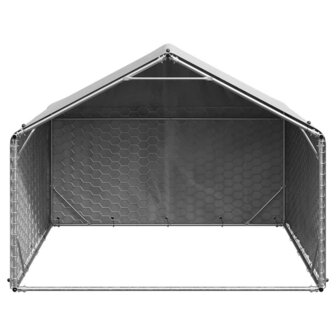 Hondenkennel buiten met deksel 2x2x1,5 m gegalvaniseerd staal 3