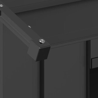 Hondenhok met dak 85x107x81 cm gegalvaniseerd staal 6
