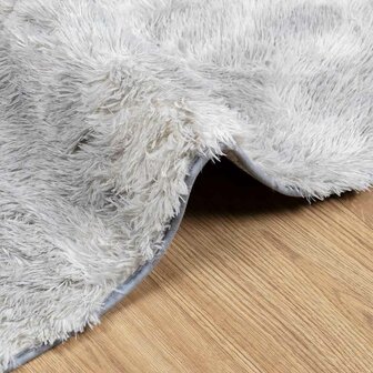Hoogpolig vloerkleed NAVARRA 120x170 cm polyester lichtgrijs 5