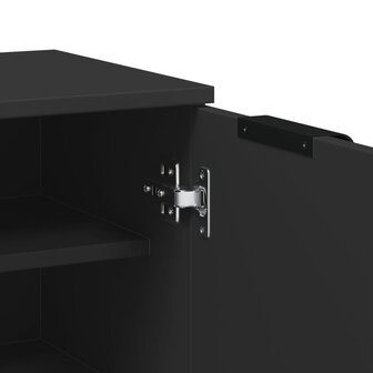 Schoenenkast 59x35x100 cm bewerkt hout zwart 8