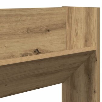 Wandschoenenkast 80x18x60 cm bewerkt hout artisanaal eikenkleur 7