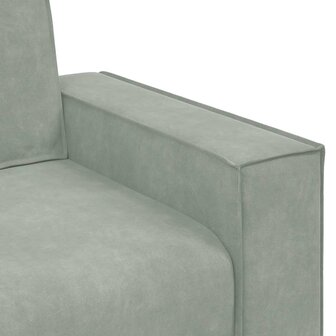 Driezitsbank 180 cm fluweel lichtgrijs 7