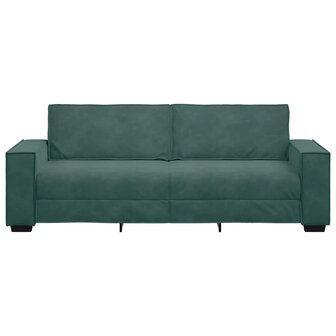 Driezitsbank 180 cm fluweel donkergroen 4