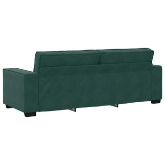 Driezitsbank 180 cm fluweel donkergroen 6