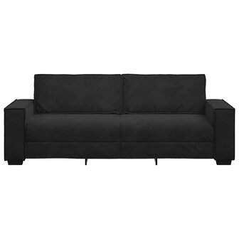 Driezitsbank 180 cm fluweel zwart 4