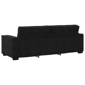 Driezitsbank 180 cm fluweel zwart 6
