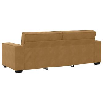 Driezitsbank 180 cm fluweel bruin 6