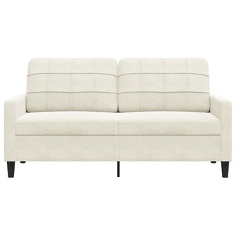 Tweezitsbank 140 cm fluweel cr&egrave;mekleurig 4