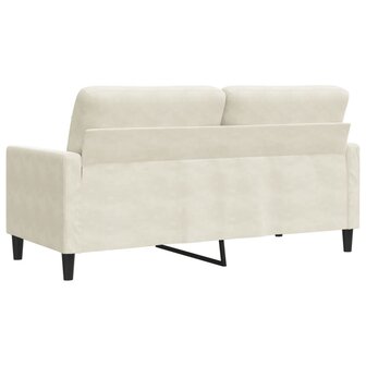 Tweezitsbank 140 cm fluweel cr&egrave;mekleurig 6