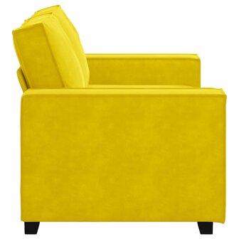 Tweezitsbank 120 cm fluweel geel 5