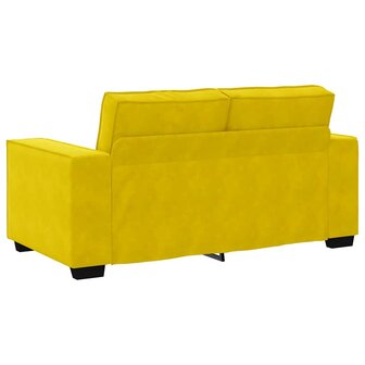 Tweezitsbank 120 cm fluweel geel 6