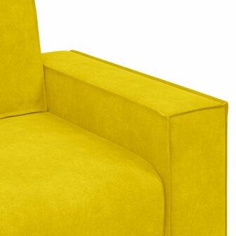 Tweezitsbank 120 cm fluweel geel 7