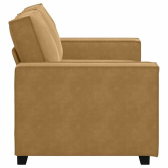 Tweezitsbank 120 cm fluweel bruin 5