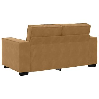 Tweezitsbank 120 cm fluweel bruin 6