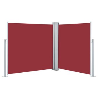 Windscherm uittrekbaar 100x600 cm rood 2