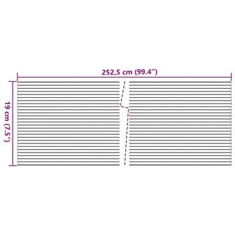 Tuinschermen 10 st 252,5x19 m PVC grijs 6