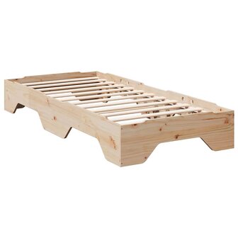 Bedframe zonder matras stapelbaar 80x200 cm massief hout 2
