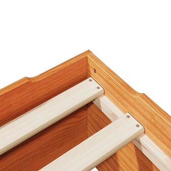 Bedframe zonder matras stapelbaar wasbruin 75x190 cm hout 9