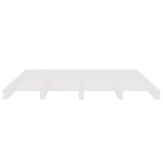 Palletbed massief hout wit 180x200 cm 5