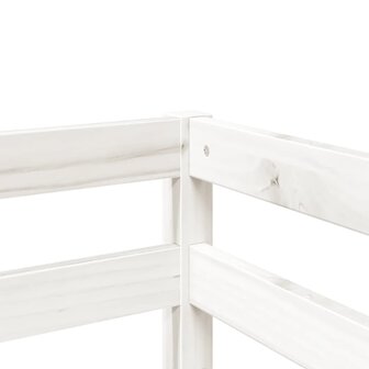 Kinderhoogslaper zonder matras massief grenenhout wit 80x200 cm 9