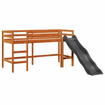 Kinderhoogslaper zonder matras grenenhout wasbruin 90x200 cm 3