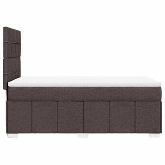 Boxspring met matras stof donkerbruin 90x200 cm 7