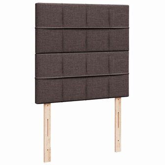 Boxspring met matras stof donkerbruin 90x200 cm 9