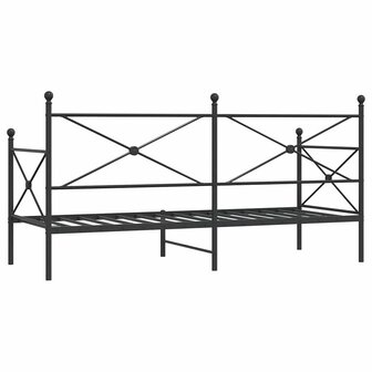 Slaapbank zonder matras 80x200 cm staal zwart 7