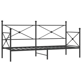 Slaapbank zonder matras 90x190 cm staal zwart 2