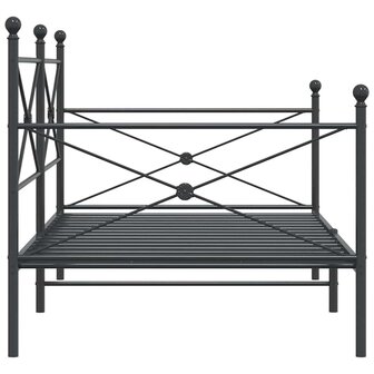 Slaapbank zonder matras 107x203 cm staal zwart 6