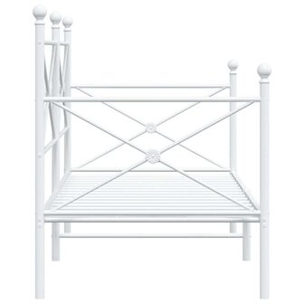 Slaapbank zonder matras 90x200 cm staal wit 6