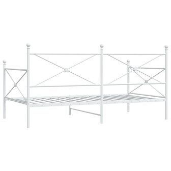 Slaapbank zonder matras 100x200 cm staal wit 7