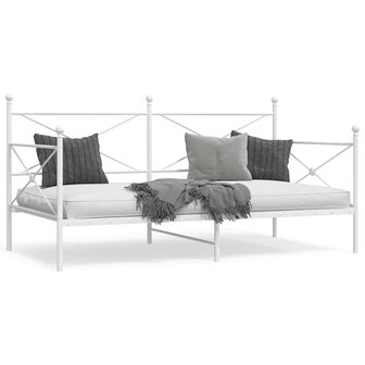 Slaapbank zonder matras 107x203 cm staal wit 1