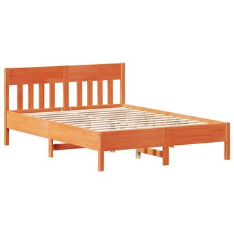 Bed met matras massief grenenhout wasbruin 140x190 cm 5