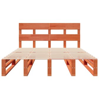 Bed met matras massief grenenhout wasbruin 140x190 cm 6