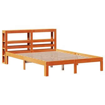 Bed met matras massief grenenhout wasbruin 140x190 cm 3