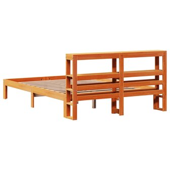 Bed met matras massief grenenhout wasbruin 140x190 cm 8